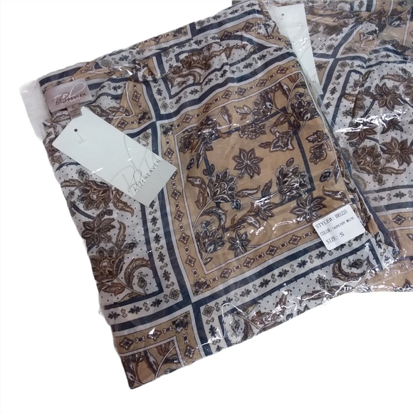 Boho Windowpane Floral Print Long Kimono w/Pockets - Picture 8 of 10